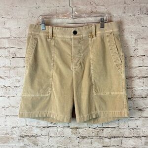 Standard James Perse Straight-Leg Venice Beach Corduroy Shorts Tan Size 34 Cord